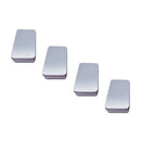 4Pcs Small Rectangular Empty Metal Tins Hinged Jewellery Coins Box Kit Container