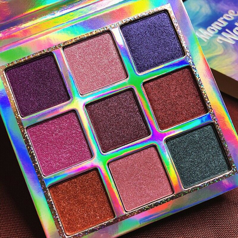 Ucanbe Shimmer Matte Eyeshadow Makeup Palette 9 Colors Holographic Nude Glo Y3X7