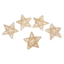 5pcs 7cm Natural Star Rattan Wicker Ball Christmas Tree Ornaments Decoration