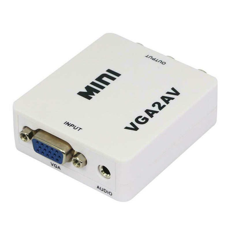 Premium Computer VGA to AV TV Composite RCA S-Video Scan Converter 1080P