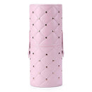 Fashion Leather Makeup Brush Storage Case Empty Holder Organizer (Pink M) A