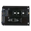 Black Metal Cased CY B+M Socket 2 M.2 NGFF (SATA) SSD to 2.5 SATA Adapter