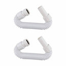 2x Bathroom Flexible Anti-odor Pipe Sink Basin Water Drain Hose Tube Kitchen
