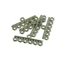 50 Pieces End Bar 6 Strand Holes Metal Jewellery Making Connectors Findings DIY