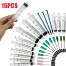 15Set 1-20ml Dispensing Injection Measuring Slip Syringes Blunt Tip Needles