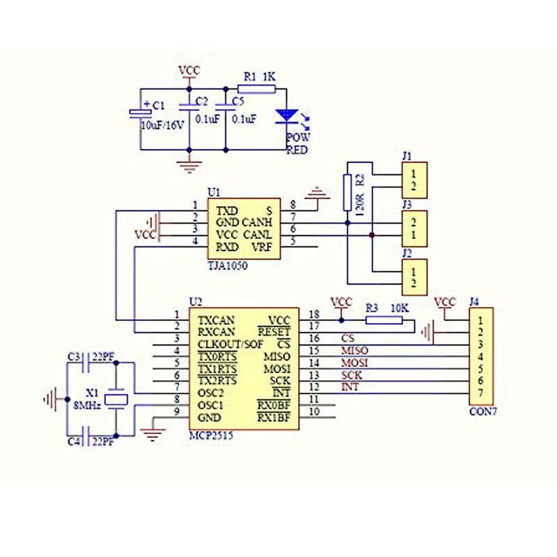 Smart Electronics MCP2515 CAN Bus Module, TJA1050 Receiver SPI Module for    DIY