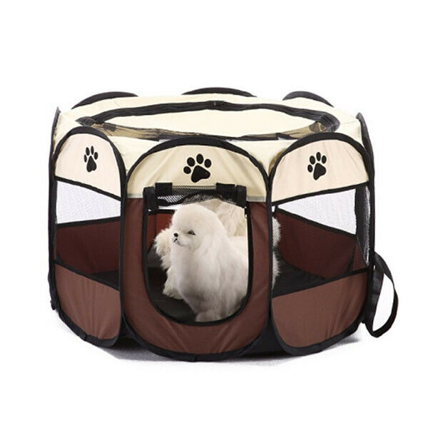 Portable Folding Pet tent Dog House Cage Dog Cat Tent Playpen Puppy Kennel  I1W2