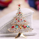 Christmas Tree Crystal Elegant Pin Brooch for Women Clothes Backpack Badges A