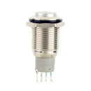 Car Boat LED Light Waterproof-Momentary Horn Metal Push Button Switch 12V 16mm