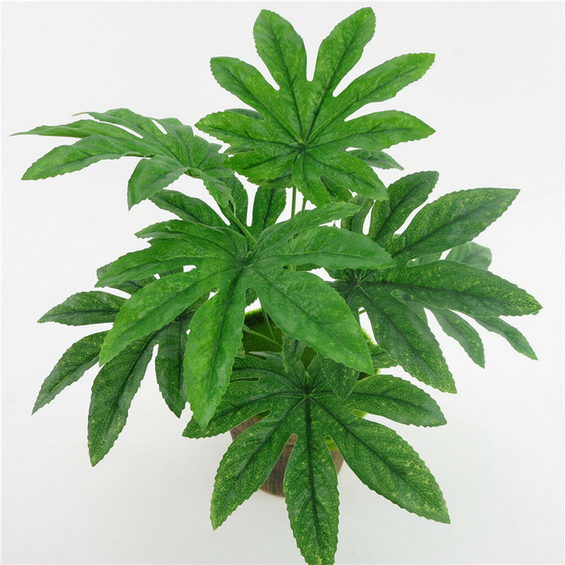 1 Stem Artificial Green Fern leaf Bush Brunch for Wedding Greenery Plant