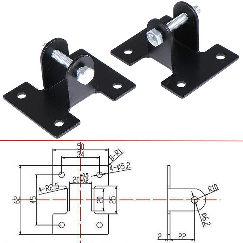 2pcs Mounting Brackets Link for DC12V/24V Linear Actuator Motor Heavy DutyS Nw