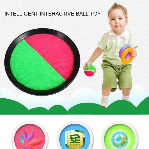 Paddle Toss and Catch Ball Game Set for Kid Self Stick Throw Catch Bat Ball Game