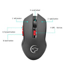 G817 2.4G Wireless Gaming Mouse 2400DPI 6 Buttons Optical Mice w/ USB Rece A
