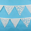 12 Flags 3.2m Pennant Flag Lace Bunting European Wedding Party Decor Banner