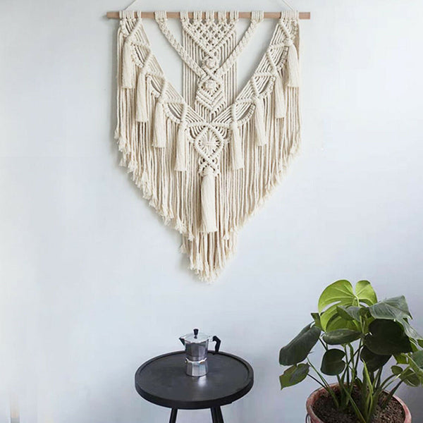 Woven Macrame Handmade Bohemian Tapestry Mobile Wall Hanging Decor Art Craft