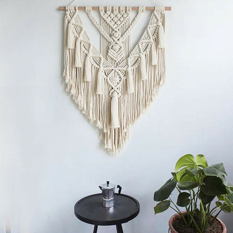 Woven Macrame Handmade Bohemian Tapestry Mobile Wall Hanging Decor Art Craft