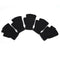 Men Black Knitted Stretch Elastic Warm Half Finger Fingerless Gloves Winter Z