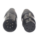 Male Female XLR Mic Connector Audio Mic Cable Plug Audio Socket Black