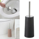 Toilet Brush Holder Set w/ Handle & Lid Bathroom Cleaner Holder Black