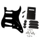 3-layers 11 Holes SSS Guitar Pickguard + Back Plate + Tone Volume Knobs + Screws