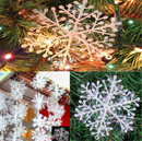 AU!90PCS 11cm White Snowflakes Decorations Christmas Tree Party Charms Ornaments