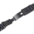Black Stainless Steel Links Strap Watch Strap Curved End Use Belt Buckle 20 O3M2