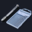 1pcs Hand Drill and 10pcs Drill Bits Jewelers Sliding Drilling Metal Spiral A2E1