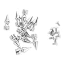 10pcs Cone Spikes Screw back Studs Round Base for DIY Craft Leathercraft U1U9