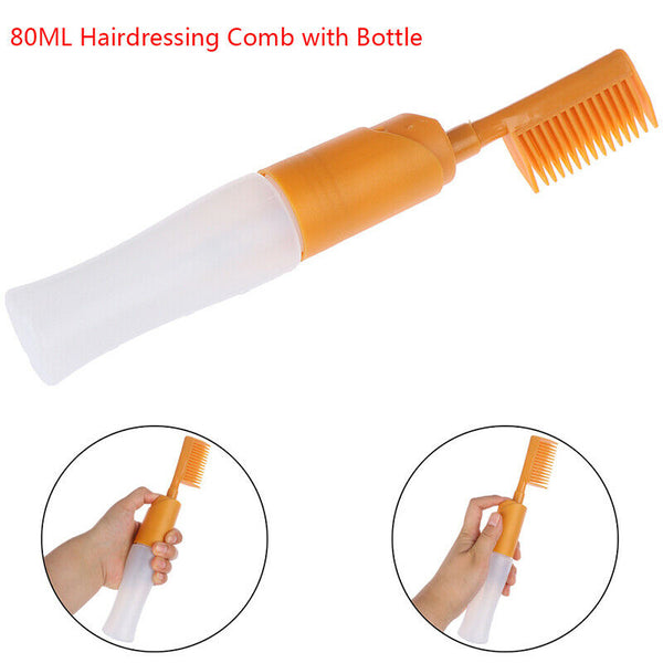 80ML Hair Dye Bottle Applicator Comb Dispensing Salon Hair Coloring Dyeing T Gw