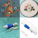 Embroidery Pen Needle Kit Flower Stitch Punch DIY Sewing Tools Embroi A7L5