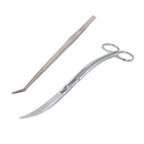 Set Of 2 Aquarium Live Tank Maintenance Curved Tweezers Scissors
