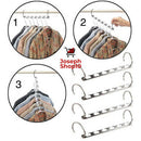 8hooks Hanger Coat Folding Space Shirts Clothes Holders Non-slip Household U1G9