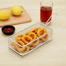 304 Stainless Steel Rectangular Dining Basket French Fries Chicken Storage