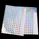 4Pcs Reflective Holographic Scales Prism Film Fishing Lure Tape 3.9" x 2.9"