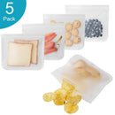 5pcs Reusable Sandwich Bags Ziplock Sealing Multipurpose Snack Bags Set BPA Free