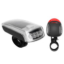 Waterproof Solar/USB Charging Mountain Bike LED Headlight+ Taillight Set SN9F