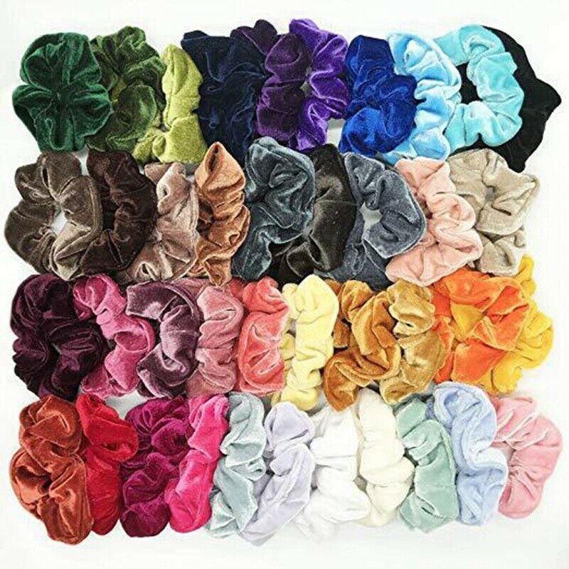 20 Pcs Hair Scrunchies Velvet Elastic Hair Bands Scrunchy Ties Ropes Scrunc T6U4