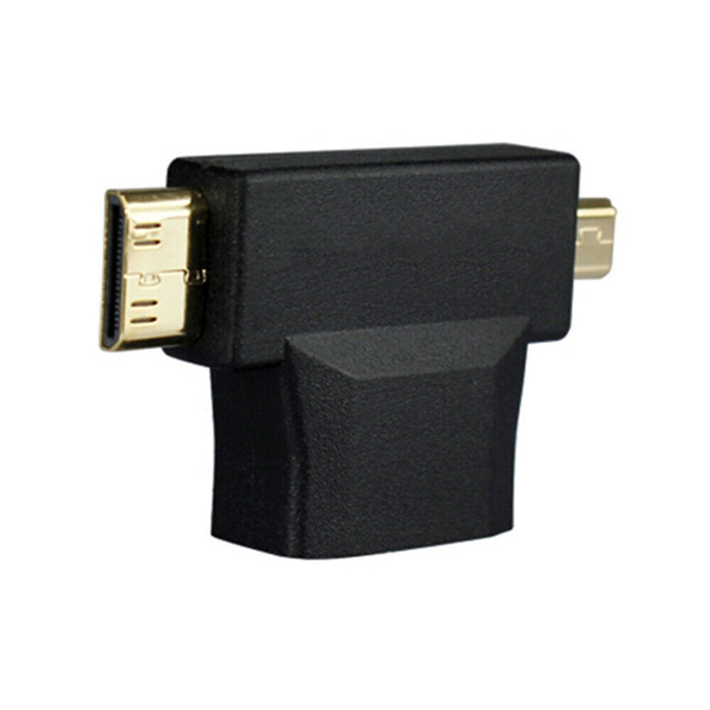 HDMI Female to Mini HDMI&Micro HDMI Male Trigonal Adapter Connector Converter