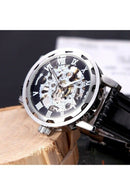 Winner Classic Skeleton Dial Hand Winding Mechanical Sport Army Watch for M A3E2
