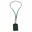 Rhinestone Bling Crystal Custom Lanyard Vertical ID Badge Holder (Dark Gree
