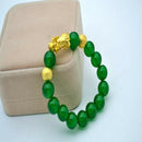 Feng Shui Green Jadeite Good Luck Pi Xiu Bracelet Attract Wealth Lucky Bangle