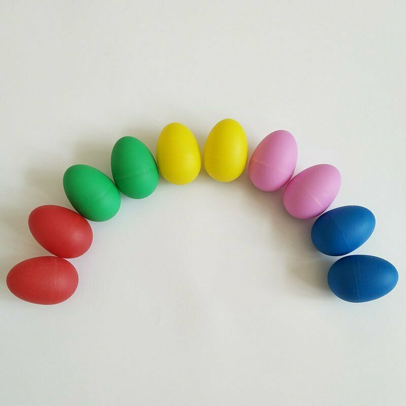 12pcs Plastic Egg Shakers Set 6, Percussion Musical Maracas Eggs Child Perc