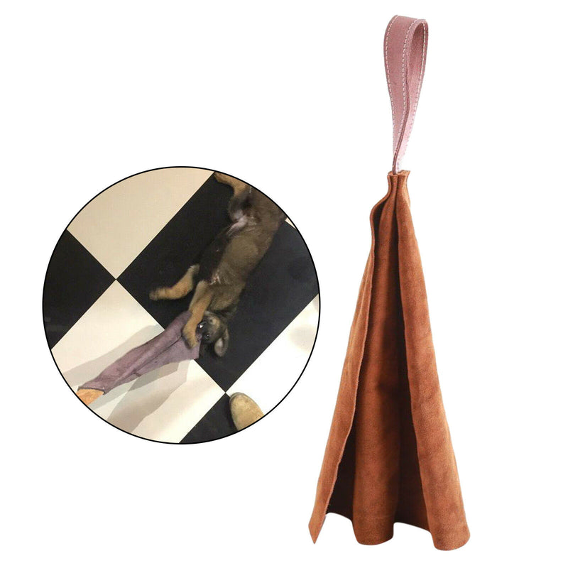 Puppy Dog Bite Rag with Handle Training Leather Tug for Young  Schutzhund