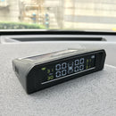 USB+Solar Wireless Car TPMS Tire Pressure Monitoring w/ 4 External Sensors