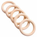 5x Wooden Ring For Crafting DIY Craft Jewelry Making 45mm