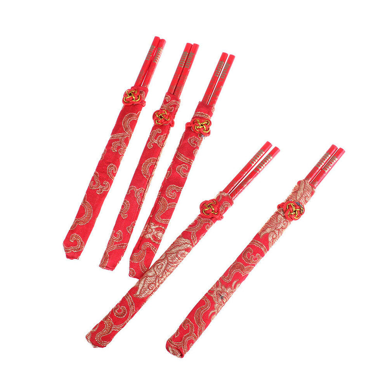 China bamboo chopsticks red dragon chinese pattern reusable 1pair useful st ME