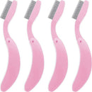4 Packs Folding Eyelash Comb, Stainless Steel Teeth Eyebrow Comb Lash And B
