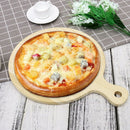 Home Wooden Pizza Paddle Cheese Serving Tray Plate Cutting Chopping Board Round