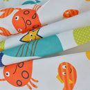 1X(Cartoon Sea Animal Polyester Mildew Resistant Shower Curtain Anti-Bacter