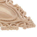 Wooden Flower Applique Onlay Corner Furniture Decoration 30x18cm
